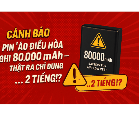 Cảnh báo: Pin áo điều hòa ghi 80.000 mAh – thật ra chỉ dùng được... 2 tiếng!?
