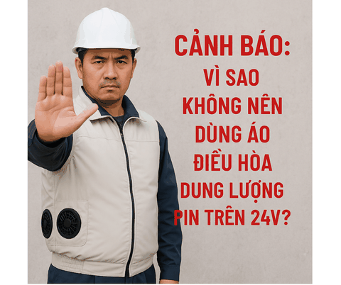 Cảnh Báo: Vì Sao Không Nên Dùng Áo Điều Hòa Dung Lượng Pin Trên 24V?