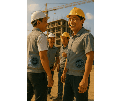 Nhà thầu chuyên nghiệp – không thể thiếu áo điều hòa cho đội ngũ