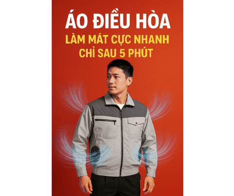 Áo điều hòa làm mát cực nhanh chỉ sau 5 phút