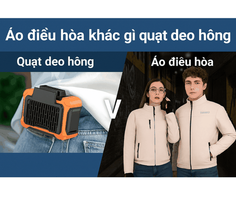 Áo điều hòa khác gì quạt đeo hông