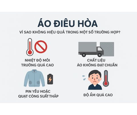 Vì sao áo điều hòa không hiệu quả trong một số trường hợp?