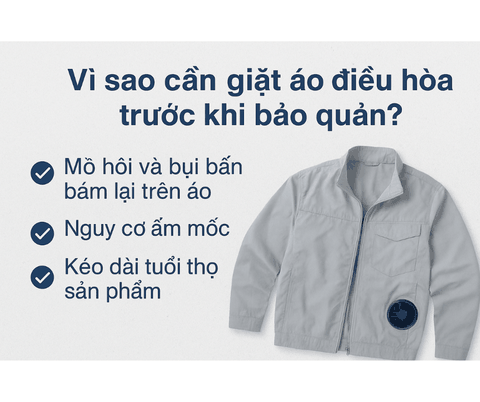 Áo điều hòa có cần giặt khô trước khi bảo quản không?