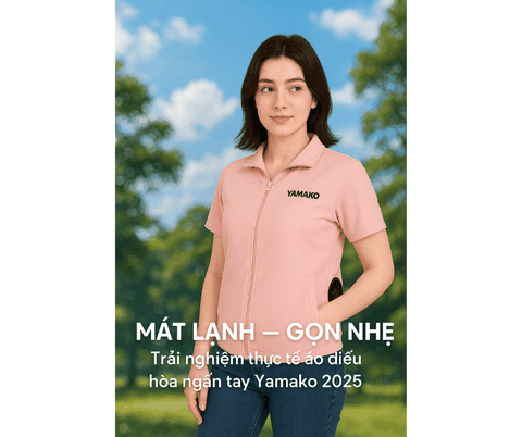 Mát lạnh – Gọn nhẹ: Trải nghiệm thực tế áo điều hòa ngắn tay Yamako 2025