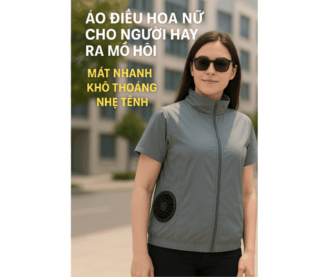 Áo điều hòa nữ cho người hay ra mồ hôi: Mát nhanh – khô thoáng – nhẹ tênh