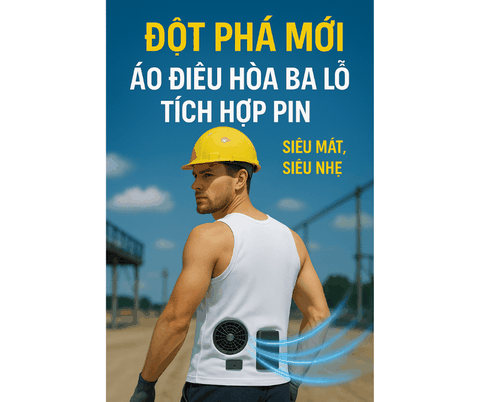 Đột phá mới: Áo điều hòa ba lỗ tích hợp pin siêu mát, siêu nhẹ