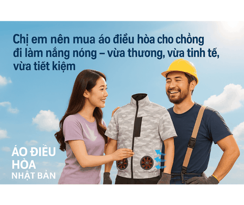 Chị em nên mua áo điều hòa cho chồng đi làm nắng nóng – vừa thương, vừa tinh tế, vừa tiết kiệm