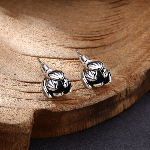 Bông tai bạc nụ hoa sen