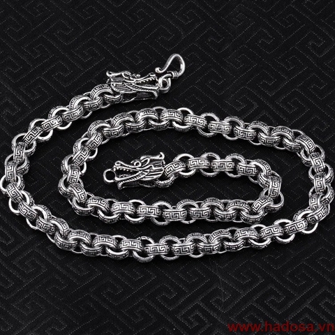 Dây chuyền bạc nam đầu Rồng