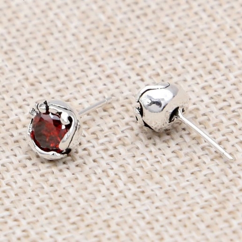 Hoa tai bạc Thái gắn đá