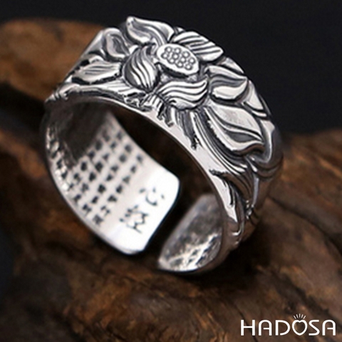 Nhẫn bông Sen bạc Thái