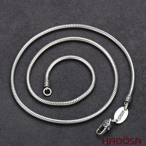 Dây chuyền bạc khắc chú Om Mani pade hum