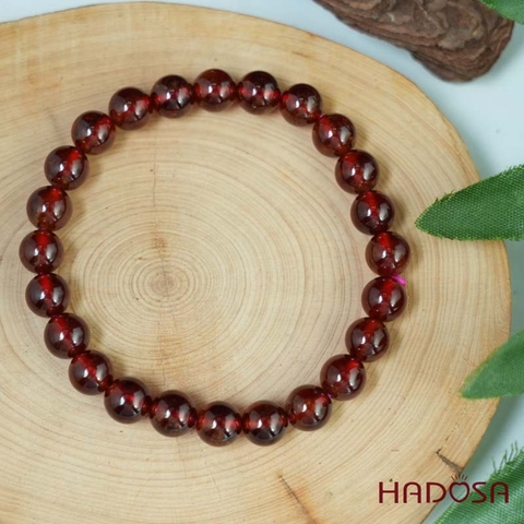 Vòng Ngọc Hồng Lựu Garnet 7mm cao cấp chuẩn 6A