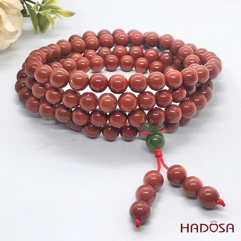 Chuỗi 108 hạt Ngọc Bích đỏ Jasper 8mm