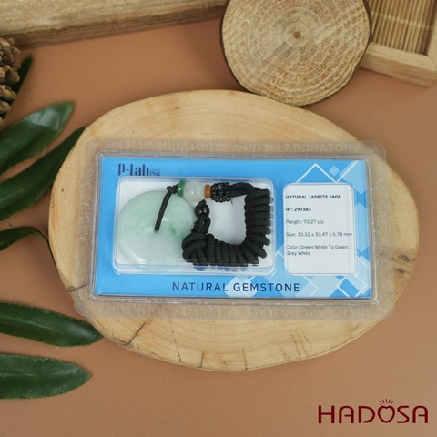 Mặt dây chuyền Cẩm Thạch A Đồng điếu nếp chủng 30mm