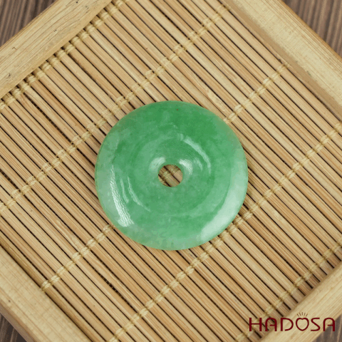 Mặt Cẩm Thạch đồng điếu xanh lý 28x4mm