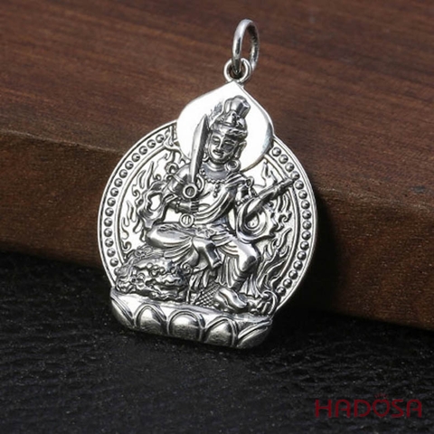 Mặt dây chuyền bạc Phật Vân Thù Bồ Tát (Mão)