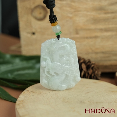 Mặt dây chuyền cẩm thạch A hình Rồng 50mm