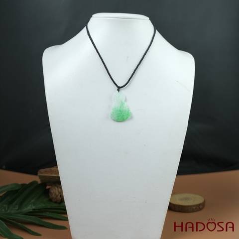 Mặt Quan Âm Cẩm Thạch trắng vân lý 38x20x7mm