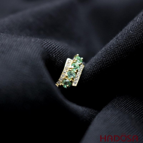 Nhẫn Emerald 2.5mm bạc 925