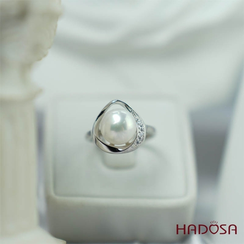 Nhẫn ngọc trai 9mm bạc