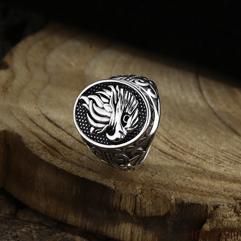 Nhẫn nam bạc Thái Diều Hâu