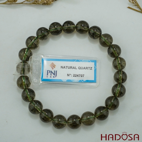 Vòng tay Thạch anh Tóc xanh 08mm 6A