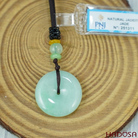 Đồng điếu Ngọc Cẩm Thạch Jade A đậu chủng 26mm