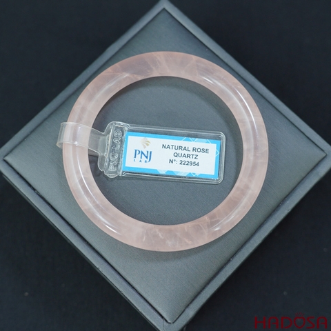 Vòng kiềng thạch anh hồng tròn ni 54mm 4A