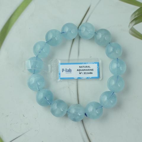 Vòng tay Aquamarine 14mm 6A