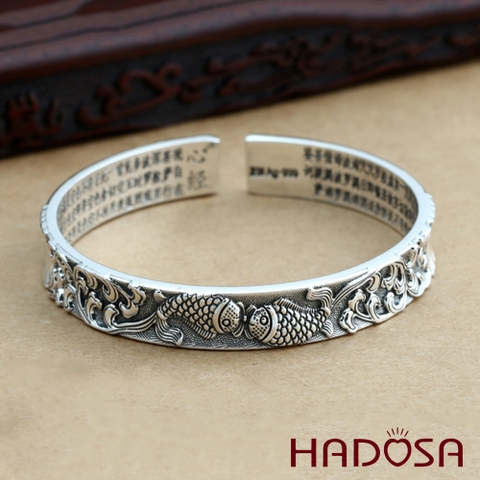 Vòng kiềng bạc Thái bản 10mm