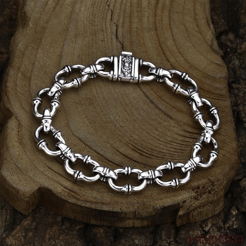 Lắc Tay Nam Bạc Thái Mắt Xích Lớn 20cm