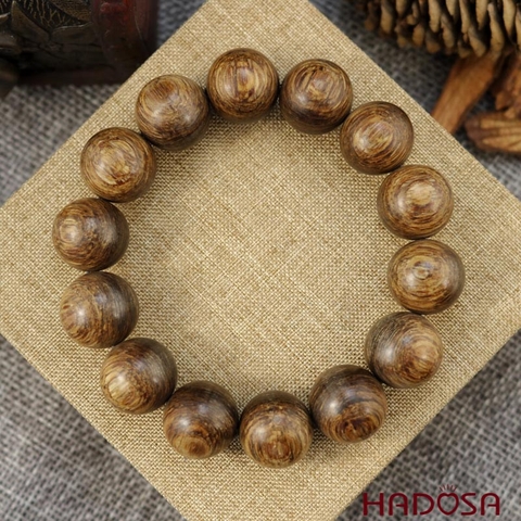 Vòng tay hạt tròn 16mm trầm hương trầm hương sánh chìm (nước)