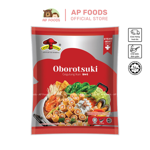 Chả cá cuốn Oborotsuki MUSHROOM Malaysia 500g - Oborotsuki - Viên Thả Lẩu Malaysia