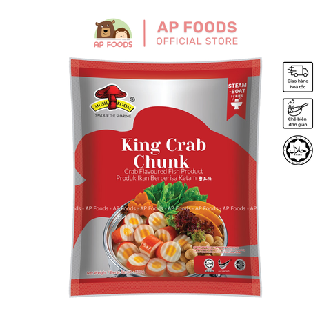 Cua huỳnh đế MUSHROOM Malaysia 500g - King Crab Chunk - Viên Thả Lẩu Malaysia