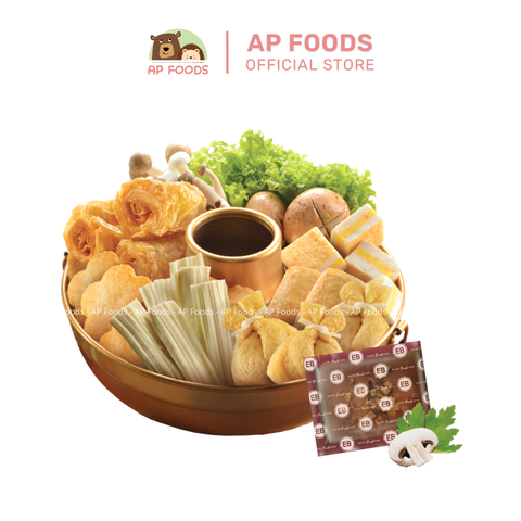 Combo lẩu 5 in 1 kèm súp nấm EB 600g - Hot Pot Combo with Mushroom Soup EB 600g - Viên thả lẩu Malaysia