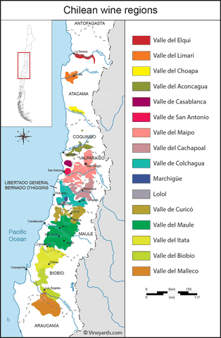 Wine Map Chile