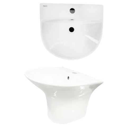 Chậu lavabo liền chân Viglacera V63