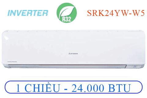 ĐIỀU HÒA TREO TƯỜNG MITSUBISHI HEAVY 1 CHIỀU INVERTER - SRK/SRC24YW-W5 - CÔNG SUẤT 24.000Btu