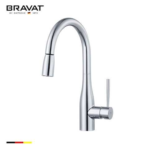Vòi rửa bát kéo dây cao cấp Bravat F7164208CP-1