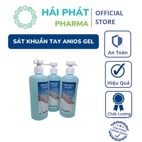 Dung dịch sát khuẩn tay, rửa tay khô Anios Gel 500ml pháp - Cam kết chính hãng