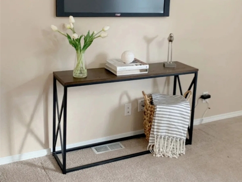 Bàn Console chữ X Brown Inspire Q