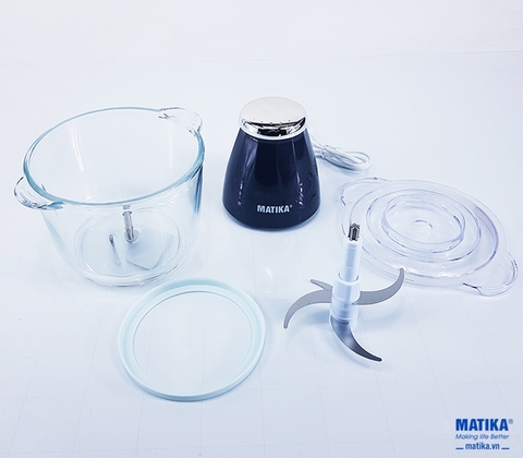 Máy xay thịt Matika vỏ thuỷ tinh MTK-3220 300W