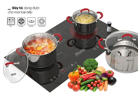 Bộ nồi inox 5 đáy Sunhouse Mama SHG2503MSD