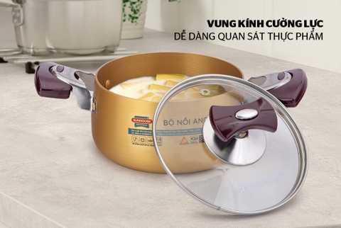 Bộ 3 nồi anod Sunhouse SH6634