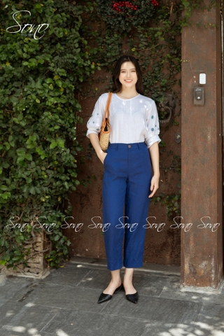 SONO - Quần dài linen form lửng nhiều màu