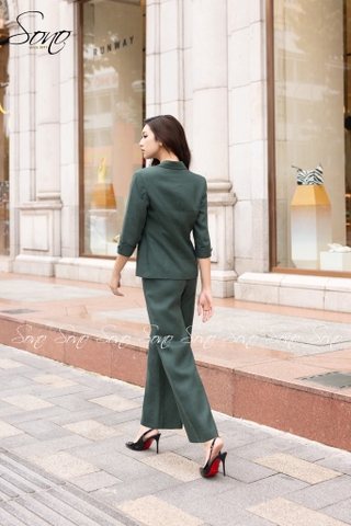 SONO - Áo vest linen xương cá