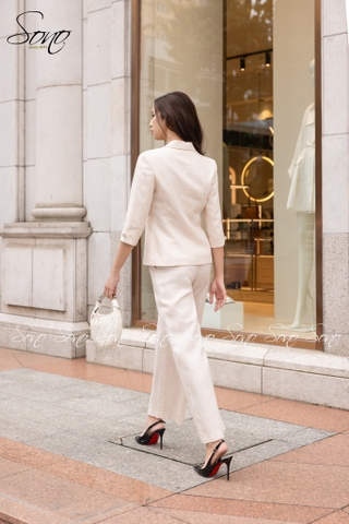 SONO - Áo vest linen xương cá