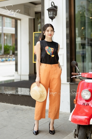 SONO - Quần dài linen form lửng nhiều màu