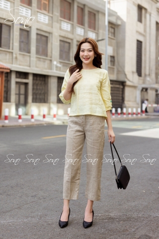 SONO - Quần dài linen form lửng nhiều màu